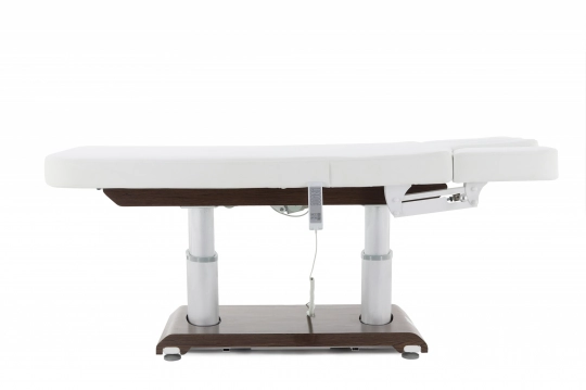 Массажный стол электричеcкий MED-MOS ММКМ-2 (КО-159Д) белый/коричневый - 9