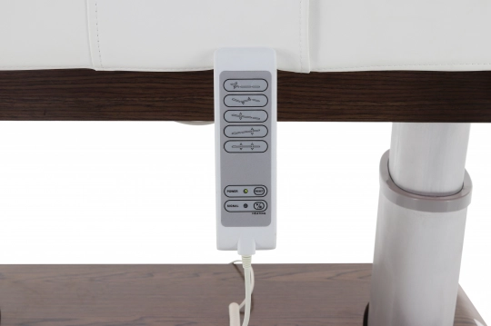 Массажный стол электричеcкий MED-MOS ММКМ-2 (КО-159Д) белый/коричневый - 12